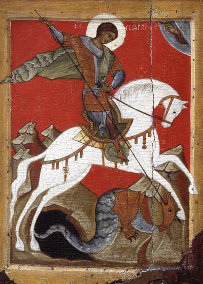 Miracle of St George and the Dragon. Novgorod by Unbekannt Unbekannt